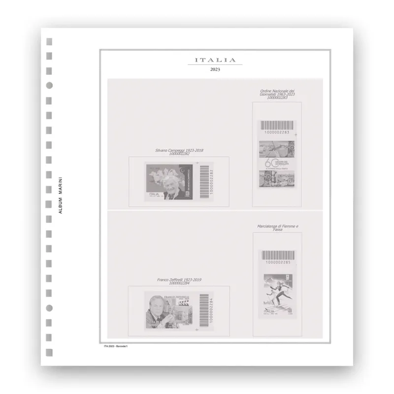 Italia Album codici a barre 2022