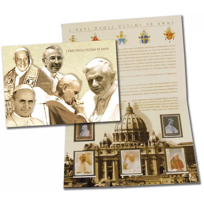 Folder: I francobolli di 50 Anni di Papi