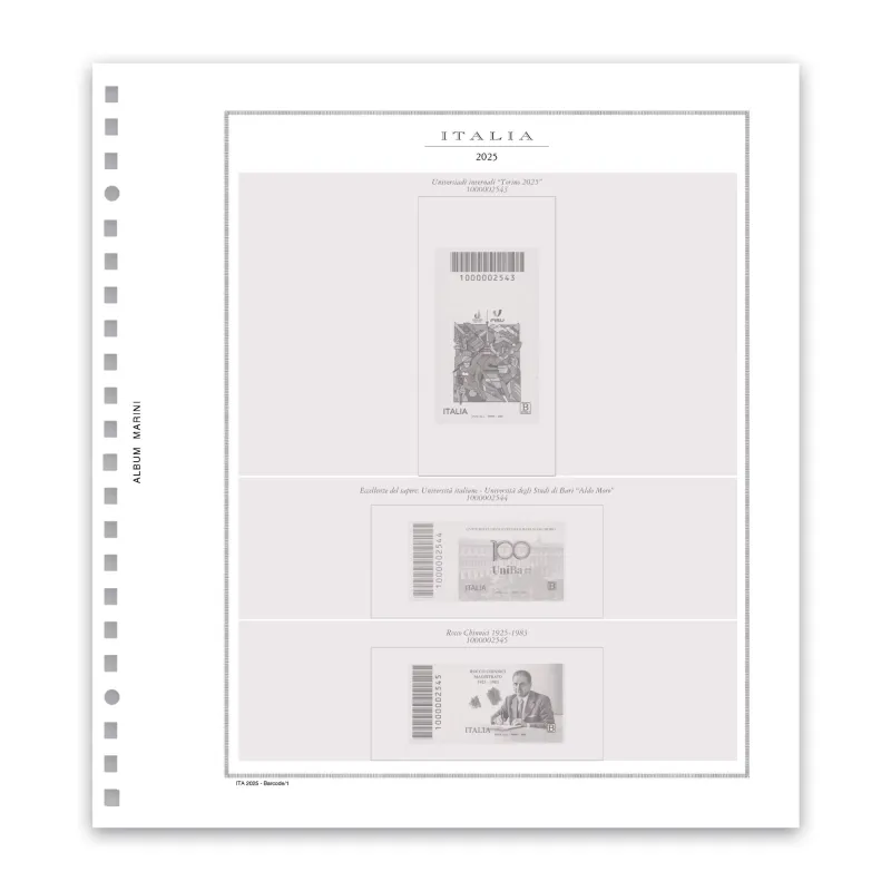 Italia Album codici a barre 2025
